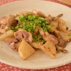 鶏肉と大根のごま味噌炒め