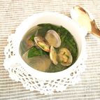 あさりと春菊のエスニックスープ