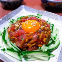 まぐろ納豆の塩ユッケ
