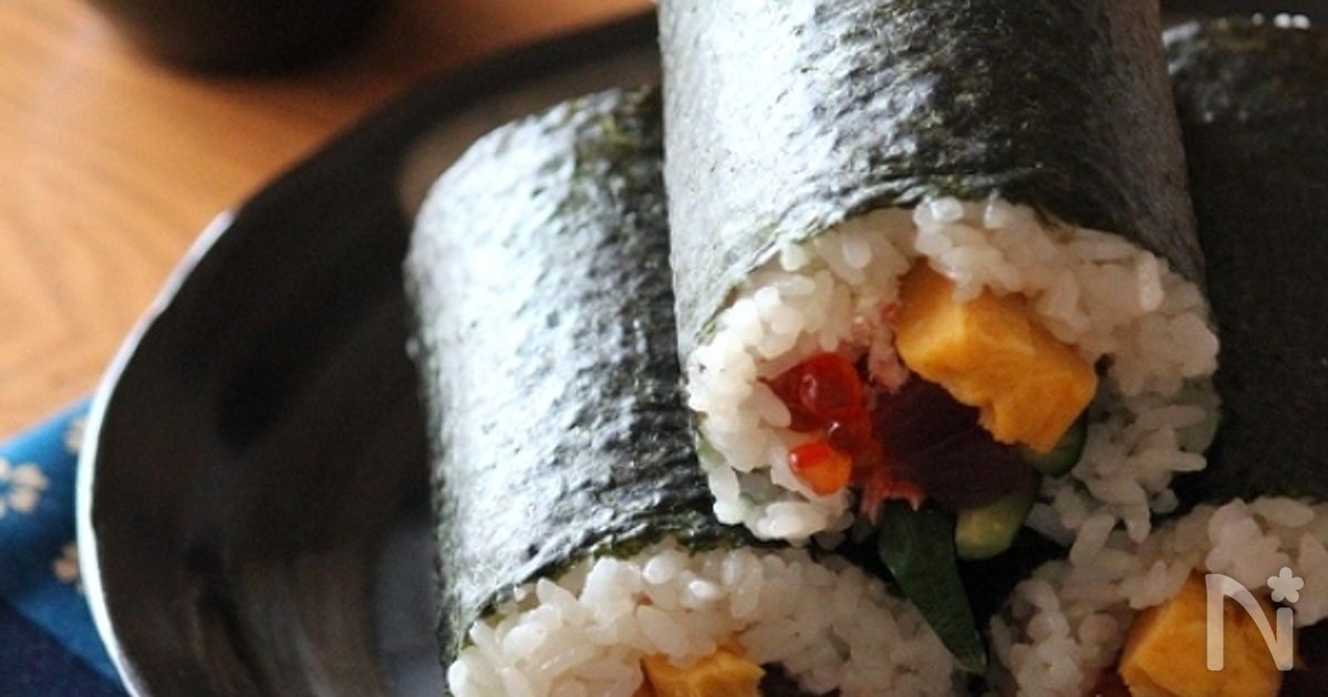 海鮮太巻き(恵方巻き)。