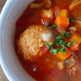 鶏団子入り根菜たっぷりミネストローネ