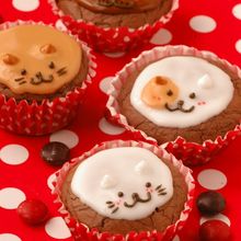 リッチチョコカップケーキ♥わんにゃんデコレーション