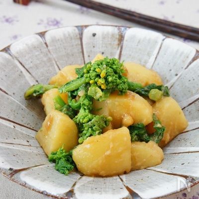 じゃがいもと菜の花の胡麻酢和え