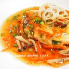 水切り不要!菜の花と筍のふわふわ豆腐ハンバーグ　