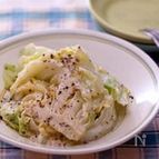 キャベツのクリームソース