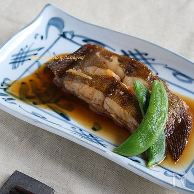 煮付けの定番!タラゴン流カレイの煮付け