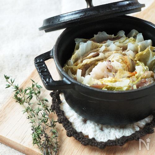 豚肉と白菜のタイムビネガー蒸し