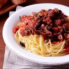 ホタルイカのプッタネスカ