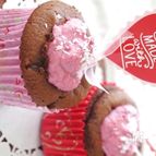 バレンタイン♥ベリーヨーグルトクリームのチョコマフィン