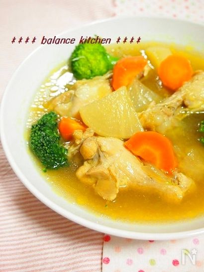 圧力鍋で時短!手羽元と野菜の優しい和風スープカレー