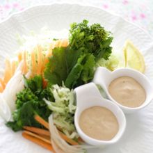 春サラダ　豆腐胡麻ドレッシング和え