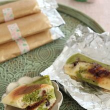 フライパンでかんたん!抹茶とあずきのマーブルホイルケーキ