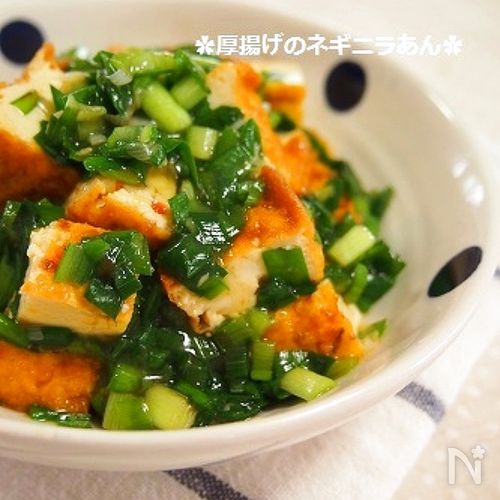 あと引く美味しさ!厚あげのネギにらあん