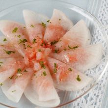明太大根のカルパッチョ風