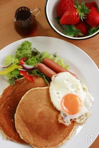 自家製ミックス粉でパンケーキ