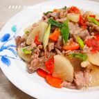 豚肉と大根の梅風味生姜焼き　疲労回復!