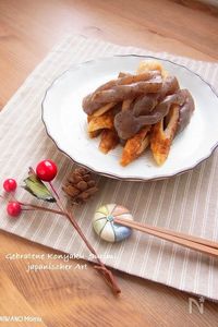 こんにゃくとちくわの炒め煮
