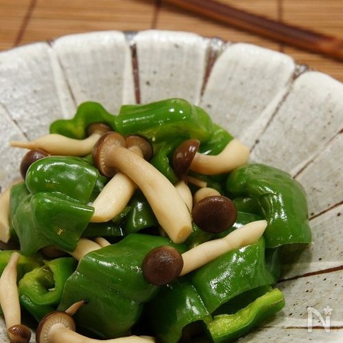 ピーマンきのこのうま煮