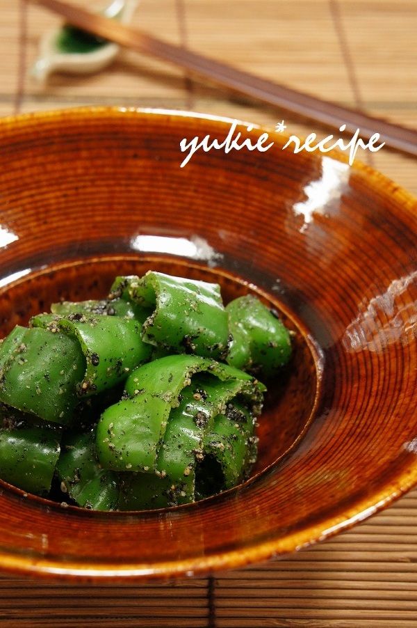 ピーマンの黒ごま和え | レシピサイトNadia