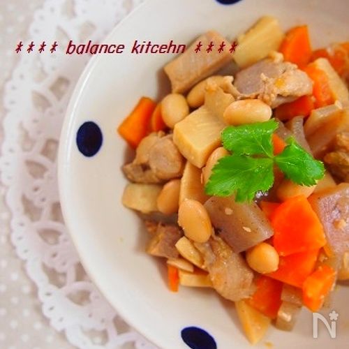 常備菜 梅香る大豆の五目煮 出汁いらずで簡単!
