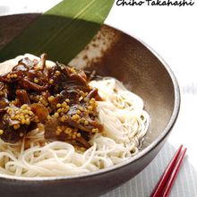 舞茸ともちあわの佃煮そうめん