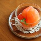 ピンクな煮りんご。