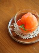 ピンクな煮りんご。