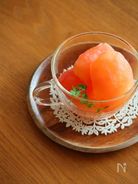 ピンクな煮りんご。