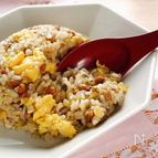 若返り☆はと麦の納豆高菜チャーハン