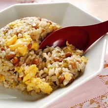 若返り☆はと麦の納豆高菜チャーハン