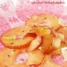 焼きりんご ミントとライムのソース