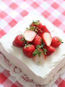 天板ひとつで簡単いちごのショートケーキ