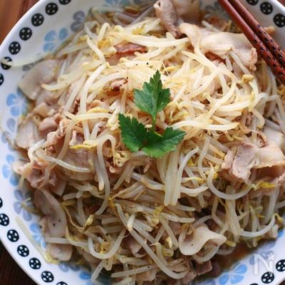 スピード節約おかず♪豚もやしのポン酢炒め