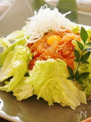 鯛サラダ素麺韓国風