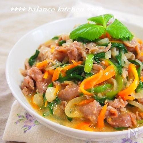 チンするだけ!10分!豚肉とニラの生姜味噌煮