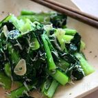 小松菜としらすのぺぺロンチーニ。