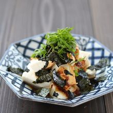 ちぎり豆腐のアツアツ香味だれ