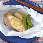 鮭の塩レモンバター蒸し