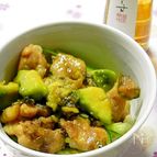 アボカドと鶏肉の梅酒煮