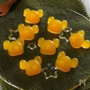 おうちで作れる簡単オレンジグミ。