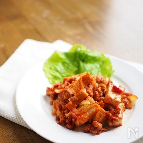 厚揚げのケチャップ味マーボ