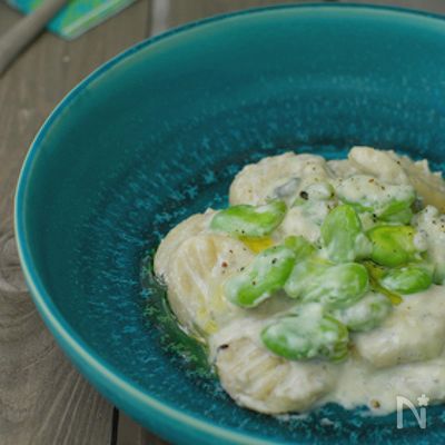 じゃがいものニョッキ そら豆とゴルゴンゾーラソース