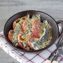 いわしとトマトの香草パン粉焼き