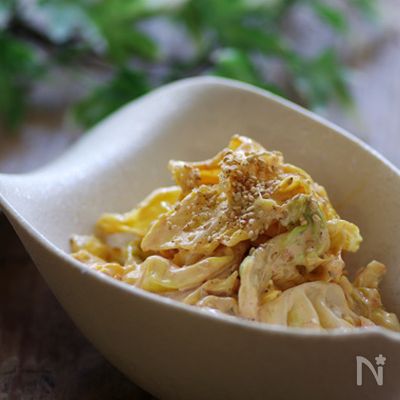 電子レンジで3分!コチュマヨ春キャベツ♪