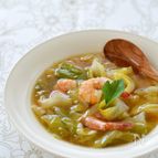 たっぷりキャベツのエビスープ
