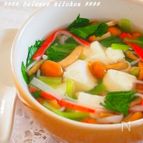 5分!なめこと小松菜のエスニックスープ