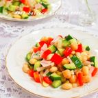 余った漬物が美味しいサラダに!コロコロ豆サラダ
