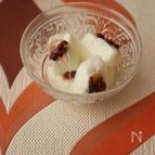 カルピスミルクの小豆氷