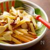タケノコとパンチェッタのショートパスタ