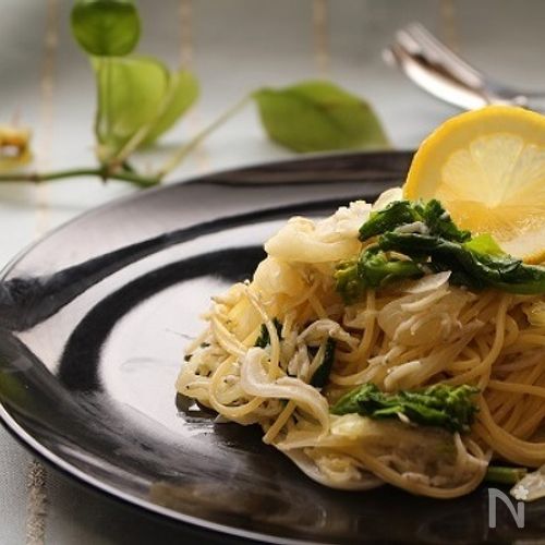 新玉ねぎとしらすのスパゲティ